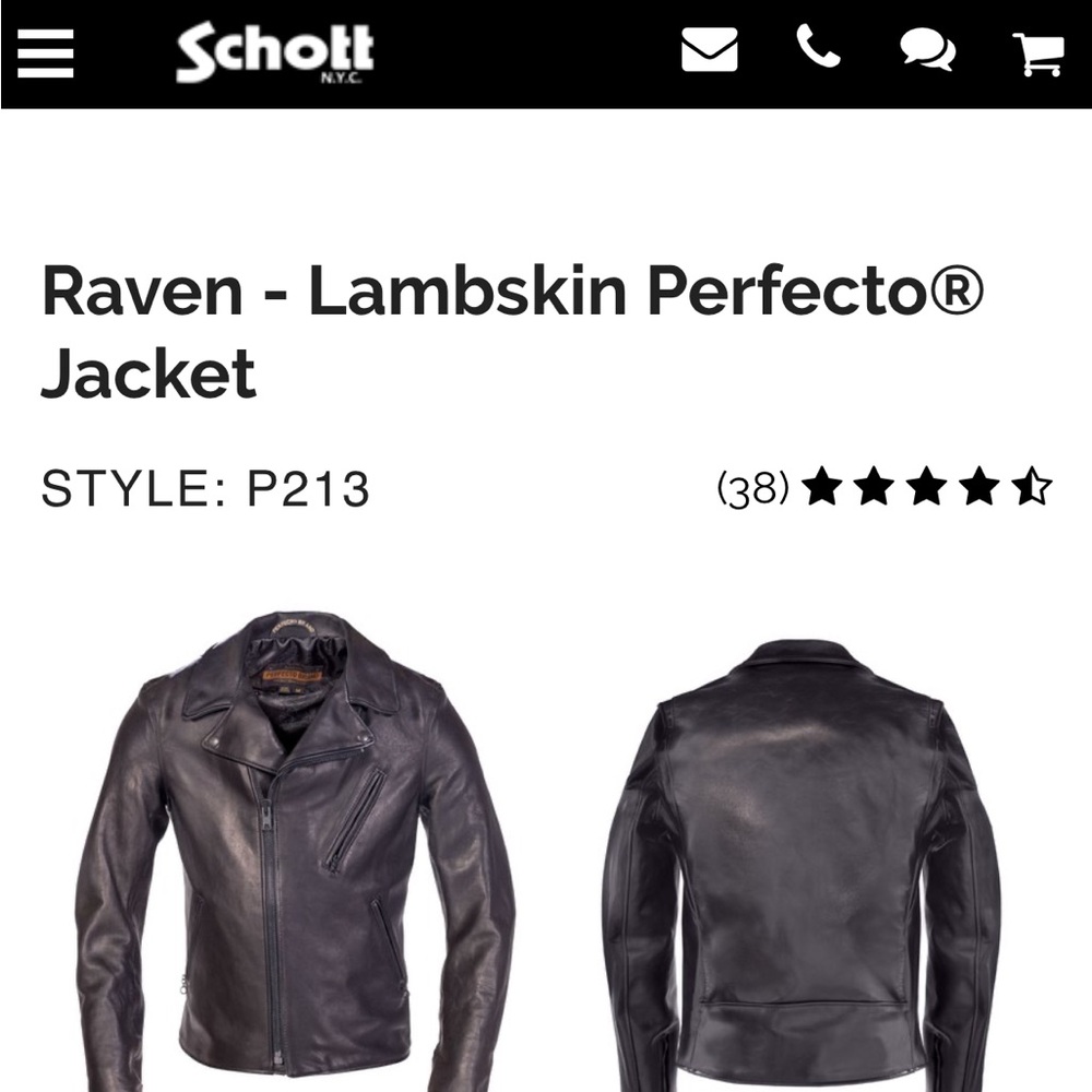 EUC Schott NYC Raven - Lambskin Perfecto® Leather Jacket
